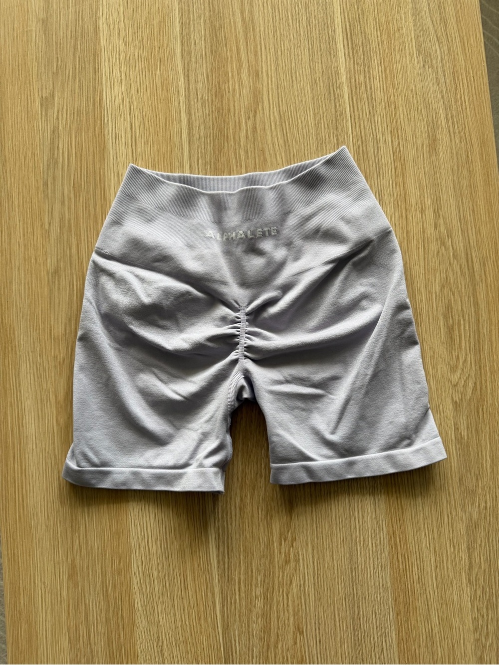 Alphalete Women's Lilac purple High-Rise Ruched Bike Shorts